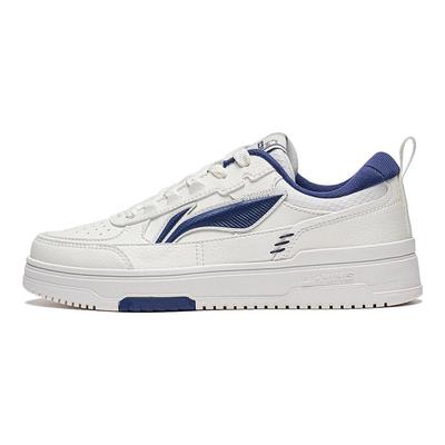 Кроссовки Li Ning Tian Ji 2.0 из искусственной кожи, нескользящие, износостойкие, с низким верхом, для скейтбординга, женские, белые, синие, AGCT212-2