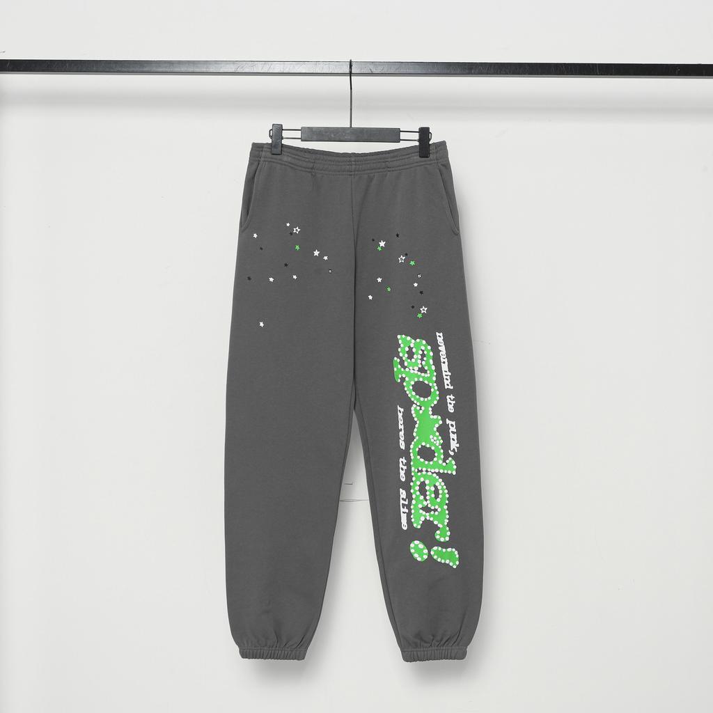 A high-quality SP5DER spider web foam printed hoodie, European and American large-size loose sweater.
