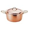 Shinkoukinzoku Deep Gas Heat Perfect for Curry and Good Design Award Made In Pot, 18cm, Compatible, Copper, Conduction, Stew, Long-Selling, Winning,