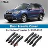 Накладки на ручки дверей для Subaru Forester SJ 2013 2014 2015 2016 2017 2018, блестящие черные, накладки-стикеры, аксессуары для стайлинга