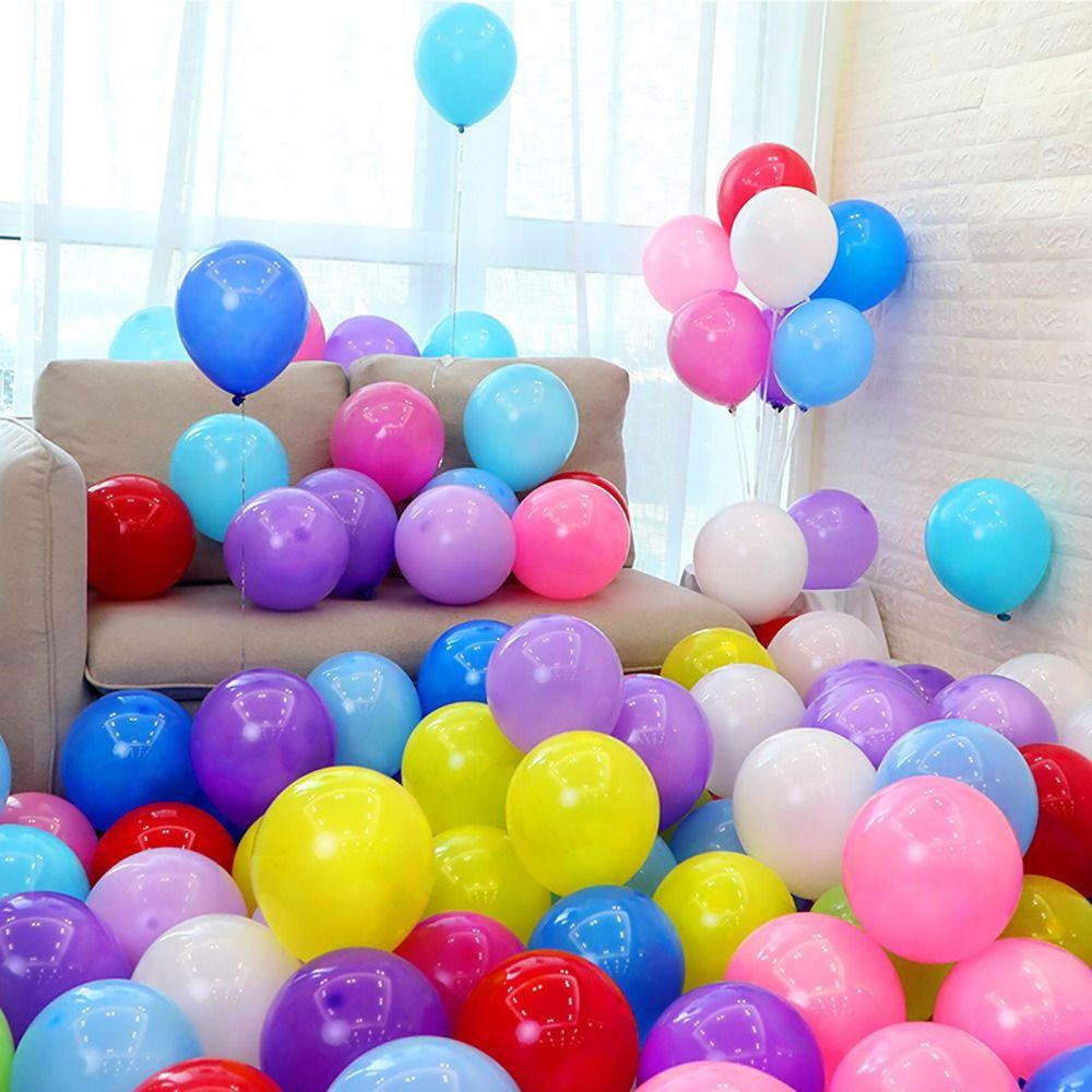 100pcs 10 Inches Rainbow Balloon Mixed Color Multicolor Balloon Macaron Balloon Party Decoration