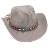 Colorful Beaded Beach Hat Ethnic Style Cowboy Straw Hat Panama Sun Protection Sun Hat Spring Summer Spanish Jazz Hat