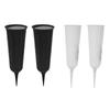 Pack of 6 Memorial Flower Vases Plastic Grave Decorations Florals Holder with Spikes for Freshing or Artificial Flower