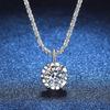 Новый 2CT стеклянный сверкающий кулон из муассанита круглой огранки для женщин, пройденный тест, выращенный в лаборатории бриллиант, элегантное серебро 925 пробы