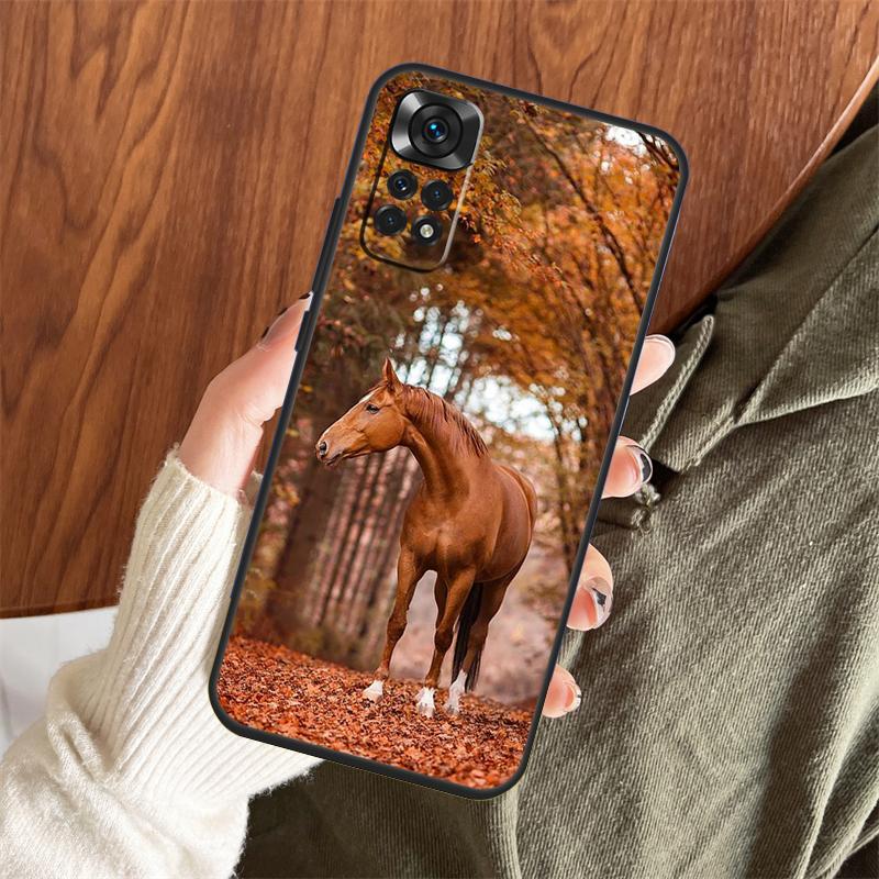 Чехол Животное Конь Для Xiaomi Redmi Note 13 14 Pro 12 11 10 15 Pro Plus Redmi 15 C 13 10C 12C 13C 14C Обложка