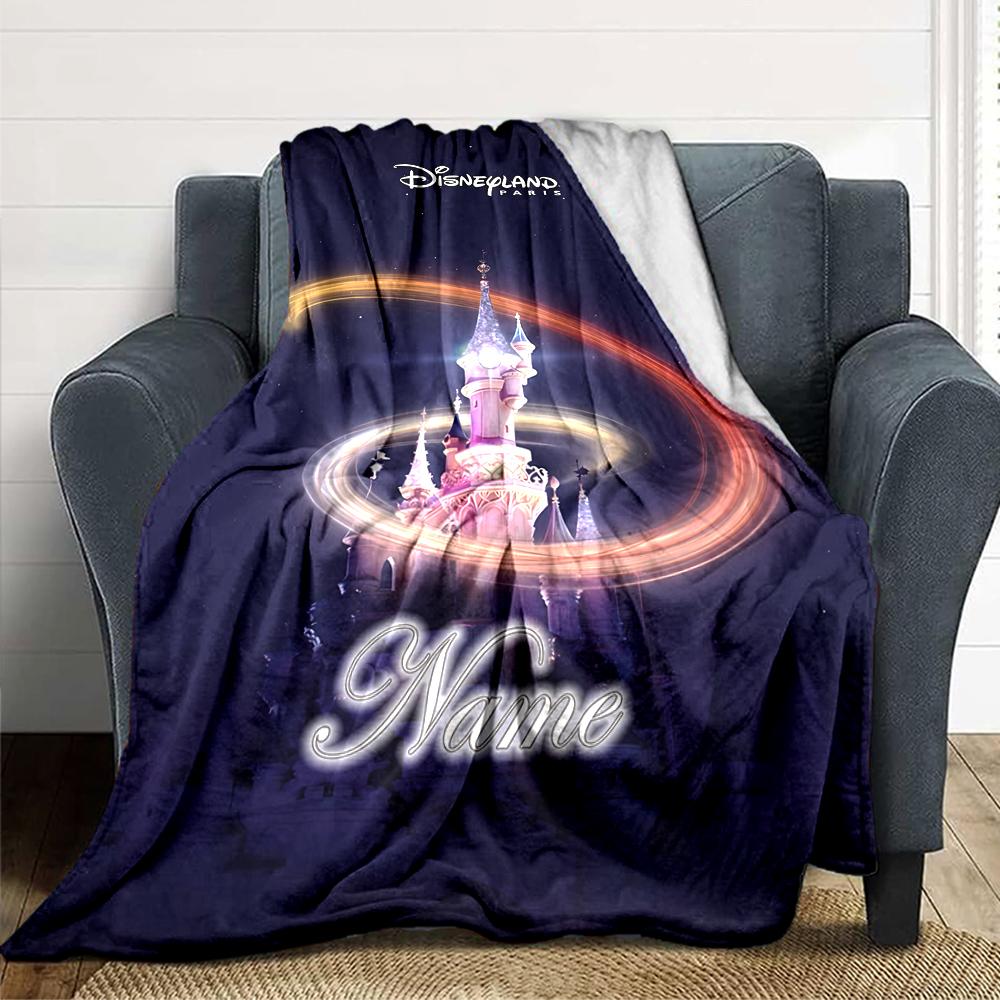 Custom Name "Castle Lights Night Sky" blanket for Couch & Bed, Plush Cozy Fuzzy Blanket Super Soft & Warm Blankets for Fall and Winter. 0908421