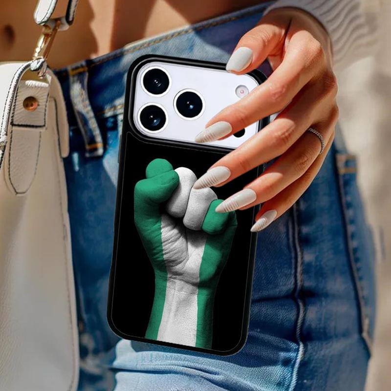 Nigeria Flag soft Phone Case For iPhone 17 Air 14 15 13 12 Max Cover For Apple 16e 11 Pro Max Plus Coque