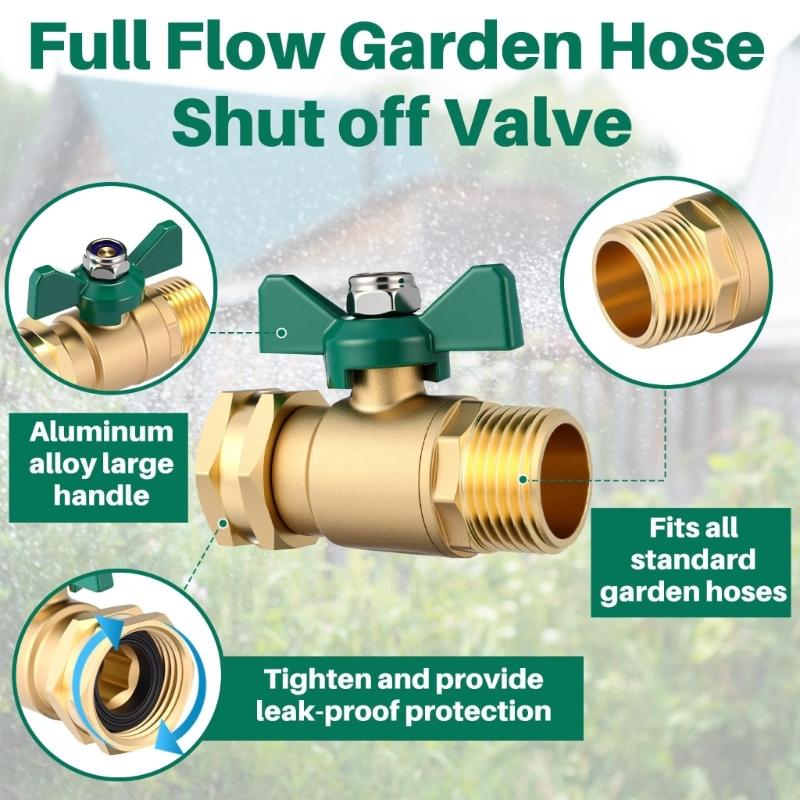 Heavy Type T Brasses Water Pipe Fitting Leakproof Easyly Installation For Gardening Tool And Equipment