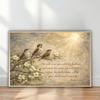 Psalm 91:4 Sparrow Wall Art, Christian Farmhouse Canvas, He Will Cover You With His Feathers Verse, Scripture Wall Decor, Living Room Art