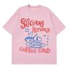 Slow Mornings Graphic Tshirts Trendy Coffee Club Tshirt Retro Coffee and Croissant T Shirt Breakfast Club Cotton Casual Tees