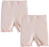 Tenimuho Organic Cotton Ribbed Pink Shorts, 2-Pack,