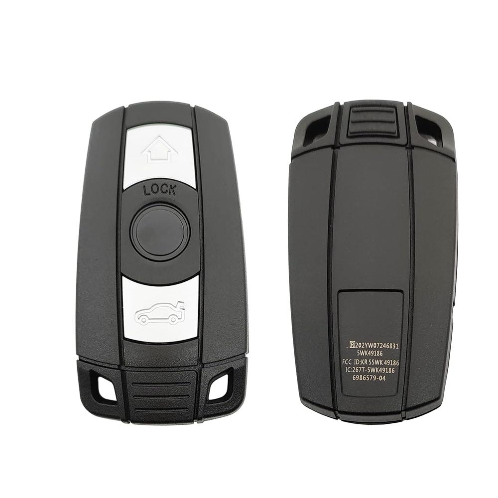 3 Keys Replacement Key Fob Case for BMW 1 3 5 Series 325i 328i 335i E90 E92 E93 X1 X3 X5 Z4 Keyless Entry Remote Key Fob Case
