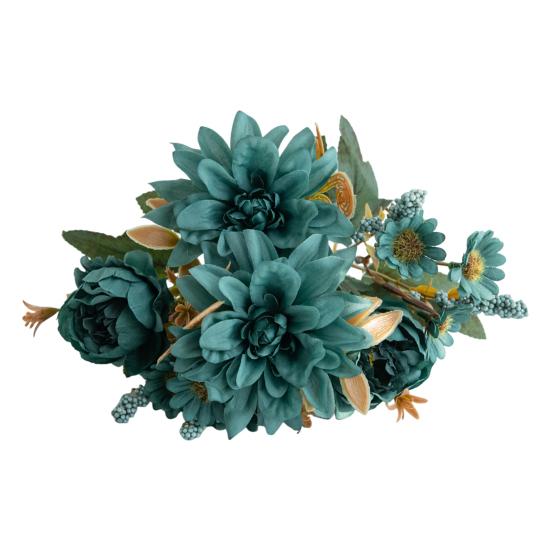 Связка искусственных цветов Искусственный букет из георгин Реалистичные искусственные цветы для цветочной композиции Украшения для свадьбы дома