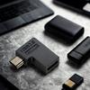 Компактный угловой USB C на USB адаптер 90 градусов Поддерживает быструю зарядку 2А Передачу данных 480 Мбит/с Широкая совместимость