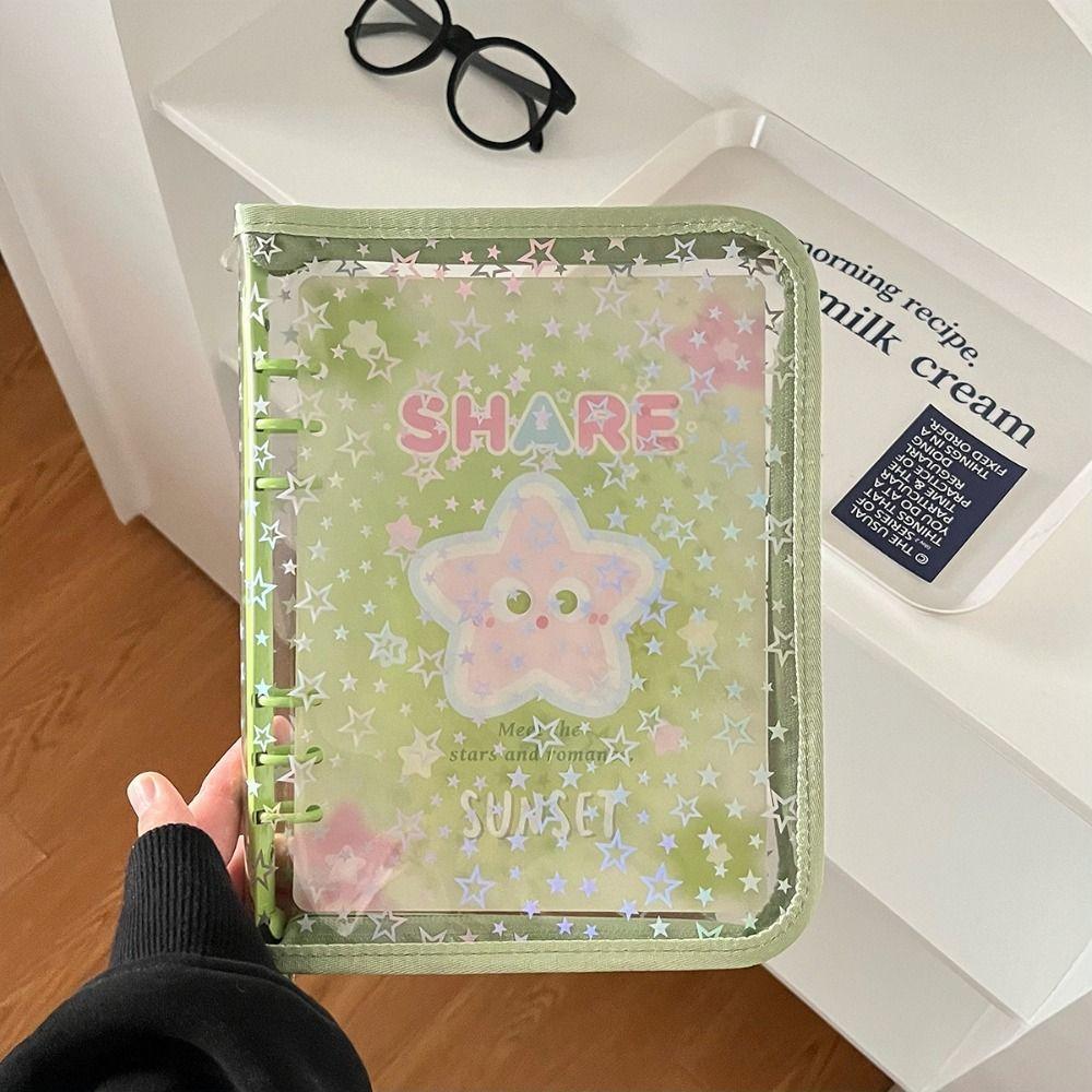 A5 Binder Photo Album Cover PVC Korea Style Photo Collect Book Cover Cute Beautiful Card Binder Pack Photo Card Collection