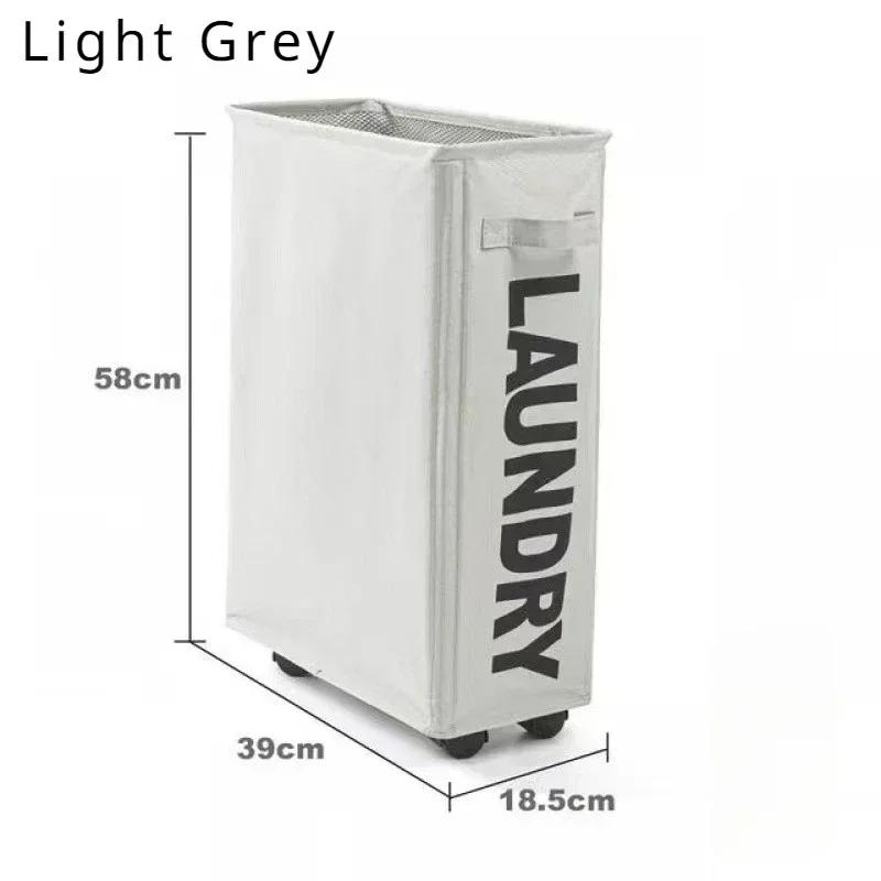 Пылезащитная корзина для грязной одежды Складной органайзер для одежды Пылезащитная тканевая сумка для хранения Большой вместимости Корзина для хранения на колесиках