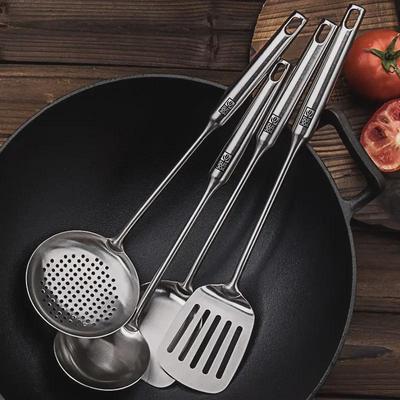 Кухонная лопатка Guofeng 304 из нержавеющей стали с длинной ручкой