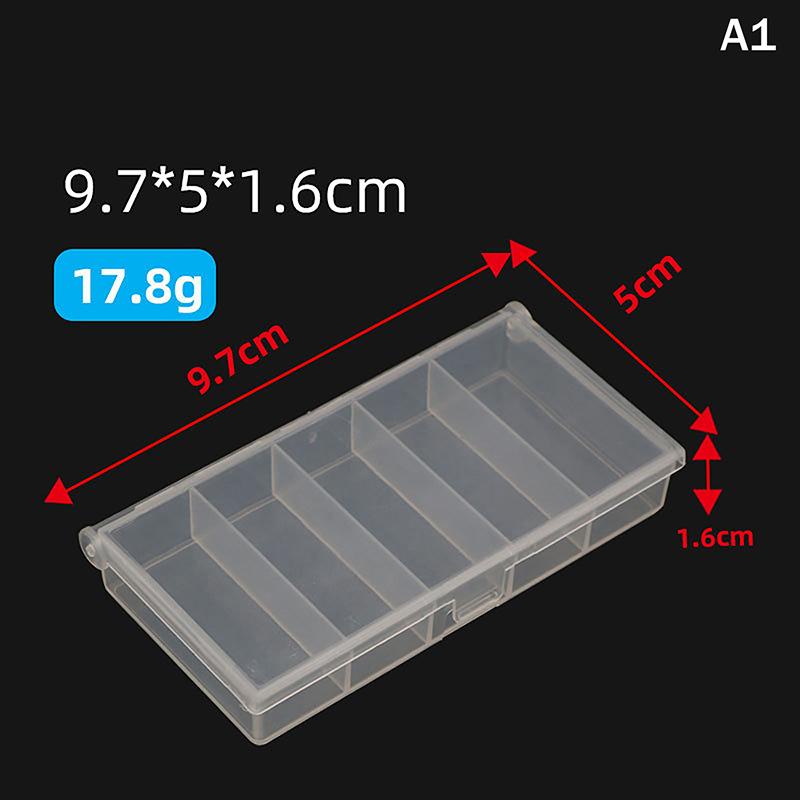 5 Compartment Clear Plastic Lure Storage Case for Fly Fishing Spoons Hooks Baits Tackle Box