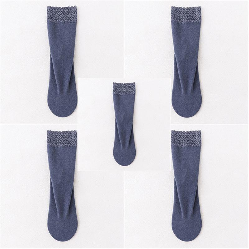 5 пар женских кружевных носков средней длины для весны и осени, теплые, простые, удобные, повседневные, дышащие, устойчивые к холоду, универсальные носки