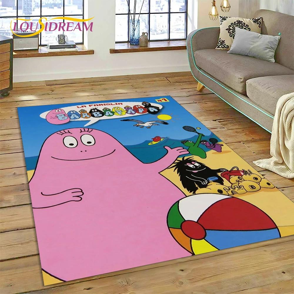 3D мультфильм Les Barbapapa Family HD ковер ковер для гостиной спальни домашний декор, напольный коврик нескользящее украшение для дивана детский подарок