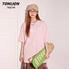 Женская футболка TonLion с коротким рукавом и логотипом TS из чистого хлопка