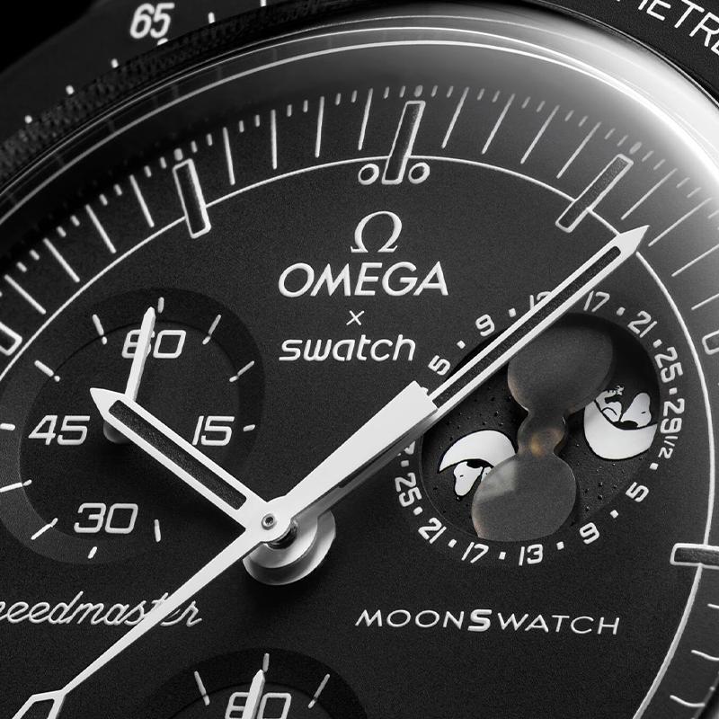 Swatch Мужские черные часы 42 мм SO33B700 SO33B700