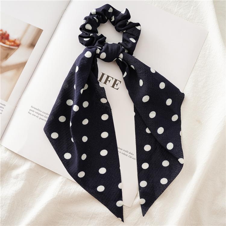 Chiffon Printing Flower Bandana Hair Scarf Headband for Women Vintage Long Ribbon Scrunchie Beach Bandanas Hair Accessories