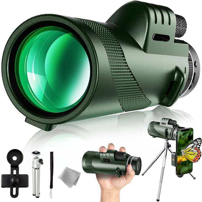 40x60 Portable Zoom HD Monocular Telescope Folding Long Distance Powerful Telescope for Hunting Sports Outdoor Camping Travel