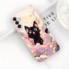 Colorful cloud cat electroplated glass phone case suitable for Samsung Galaxy S26 S25 S24 S23 S22 S21 S20FE/Ultra/Plus anti drop
