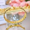 WWJ Royal And Noble Party Wedding Golden Регулируемый открывающийся браслет Роскошные ретро женские ювелирные аксессуары Цветные браслеты с цирконием CZ
