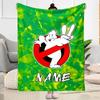 Ghostbusters Logo Customize Text Blanket Throw Customizable Blanket Soft & Cozy for Nap Seaside Sofa Chair All-Season Use