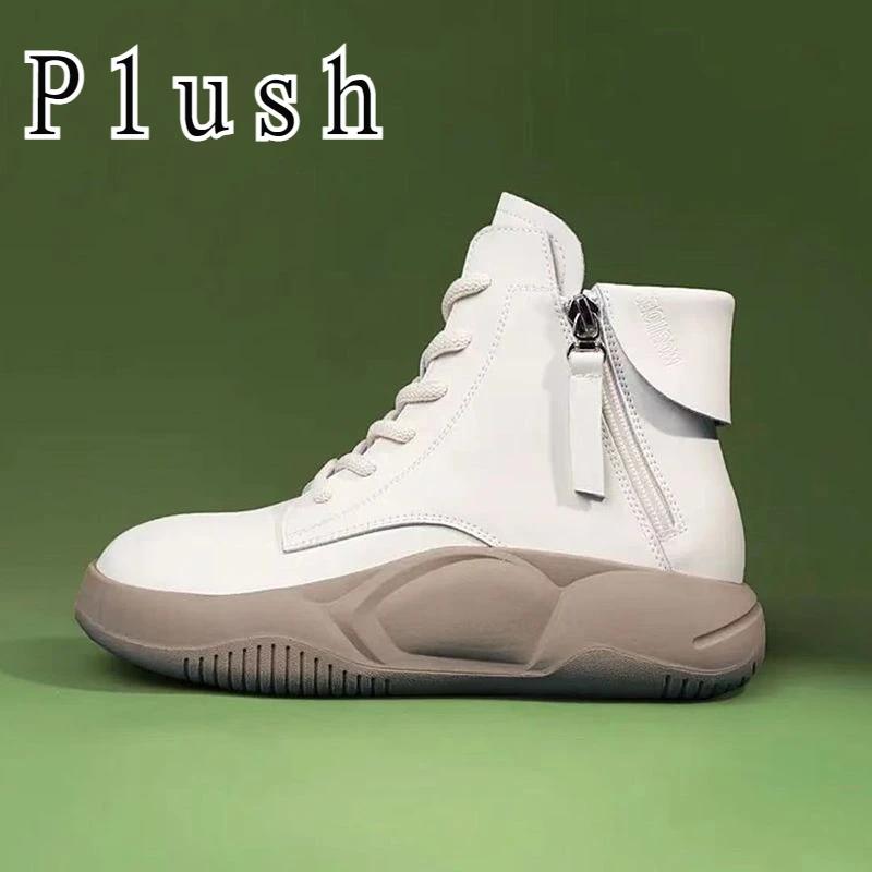 Ботинки женские британские модные короткие ботинки 2024 года, новые осенне-зимние мотоциклетные ботинки с толстой подошвой, боковая молния, модная женская обувь