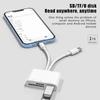 Card Reader For Iphone/Ipad Lightning + Usb Type-C Connector To Tf Card Reader Adapter Memory Card Reader