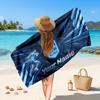 NSW Blues Customized Name Text Beach Towel, Soft Absorbent Towel Beach Pool Travel Personal Gift