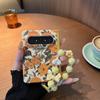 Ретро-желтая ромашка подходит для чехла-книжки для мобильного телефона Huawei Pura Max со складным экраном, с двойной центральной осью, магнитная защитная обложка с присоской.