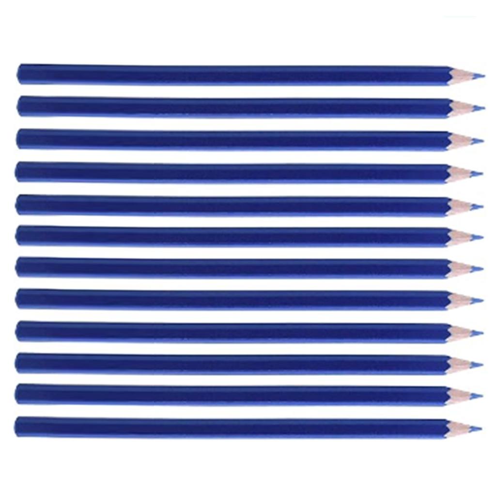 12 Pcs Water Soluble Pencil Blue Sewing Marking Pen Fabric Marker for Clothing Shoes Making