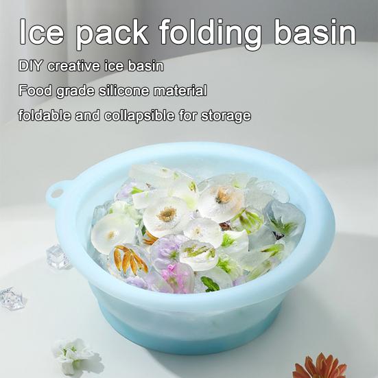 Миска для ледяной ванны для лица, складная силиконовая миска для ухода за кожей лица со встроенными решетками, холодная терапия