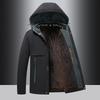 Autumn and Winter Style Parka Plush Coat Winter Coat Middle Aged Men Thickened Cotton Coat Middle Aged Men Cotton Coat Middle Aged Men