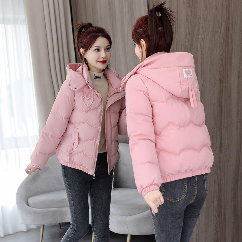 Down Cotton Jacket Women's Short Style Winter New Korean Version Loose Hooded Cotton Jacket Warm Jacket
