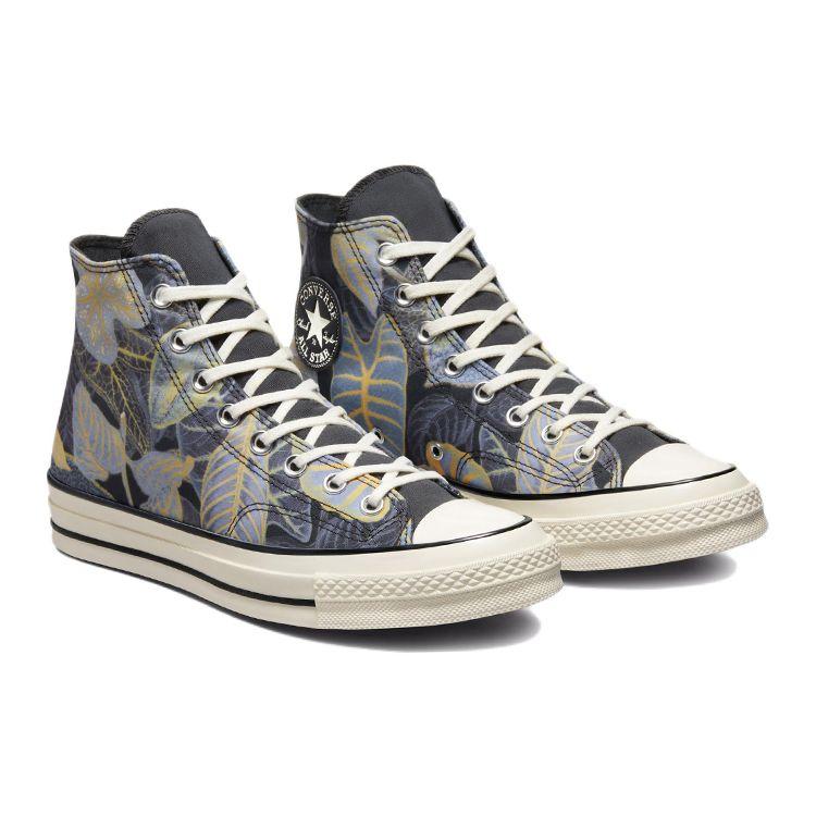Converse Кроссовки унисекс Chuck 70 High Tropical Leaf серые Storm-Wind Egret A00482C