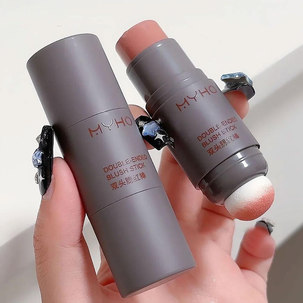 Румяна в стике двухсторонние, интенсивные, натуральные, стойкие, матовые, монохромные, кремовые, румяна в стике