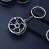 Metal Keychain Modified Car Wheel Hub Circular Shape Wheel Key Chain Auto Decoration Key Ring Pendant Car Styling Accessories