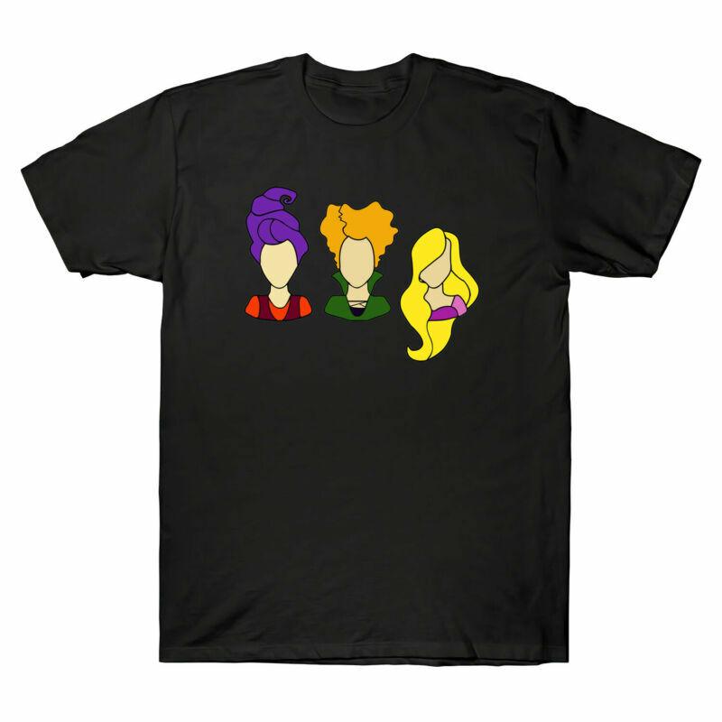 Tshirt Short Vintage Cotton Unisexs Heads Top Pocus Hocus Tee Gift Sleeve