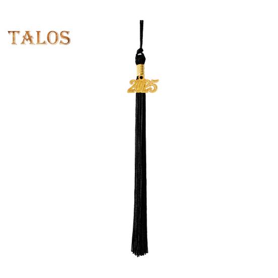 Кисточка для выпускного с подвеской в виде даты 2025 года, однотонная, длина 40 см, кисточка для шляпы для выпускного сезона бакалавриата