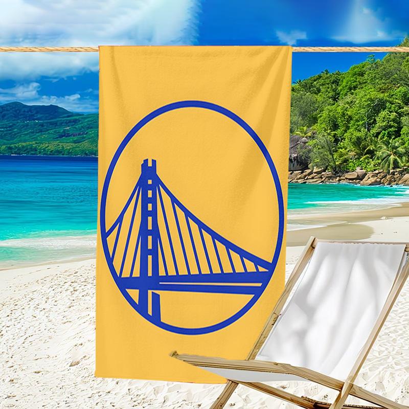 1pc Golden State Warriors Beach Towel, Beach and Seaside Swimming Pool Equipment, Fashion Pattern, Rectangular, Travel Essentials