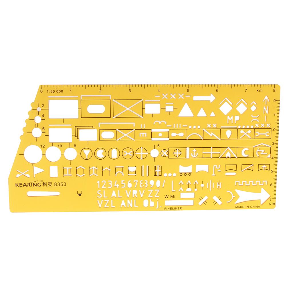1 Piece Ruler Drafting Drawing Template Stencil Tools :50000 Measuring