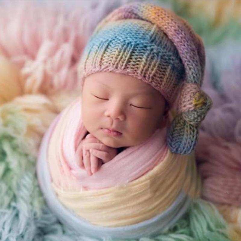 Радужное Хлопковое Одеяло-Пеленка для Новорожденных, Реквизит для Фотосессии Младенцев в Студии, Фотосессии Знаковых Событий, Одеяла для Фотосессии 1-го Месяца, 2026