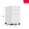 Autumn White Three-Drawer Mobile Steel Cabinet