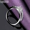925 Sterling Silver Heart AAA Grade Zircon Ring Fashion Jewelry