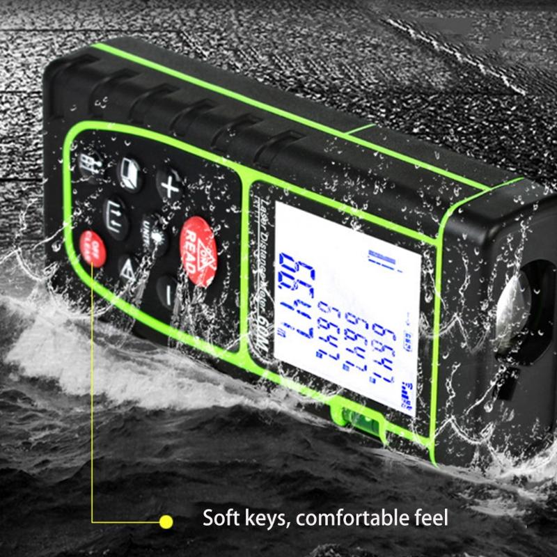 40/60/80/100m  Infrared Distance Meter Rangefinder Real-time Measurement ±3mm Accuracy Waterproof Handheld Measure